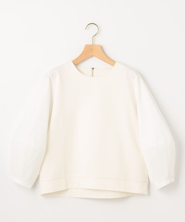 組曲 L 【WEB限定】ランタンスリーブミニ裏毛 プルオーバー アイボリー系