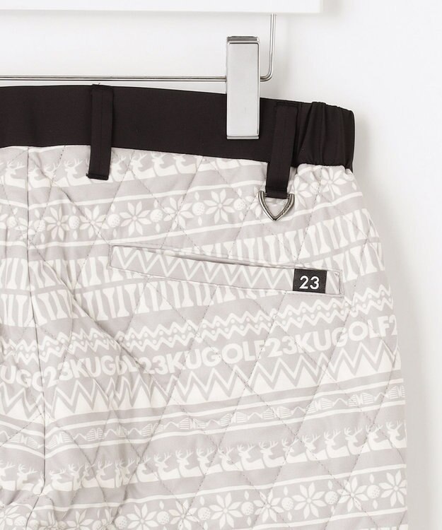 23区GOLF 【MEN】ノルディック柄 キルティング パンツ ライトグレー系5