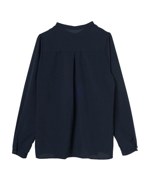 Green Parks ＢＰ　ケア楽　ポイント釦ブラウス Navy