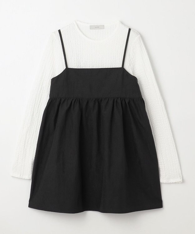 ANY L 【セットアイテム】キャミソール×プルオーバーセット ブラック