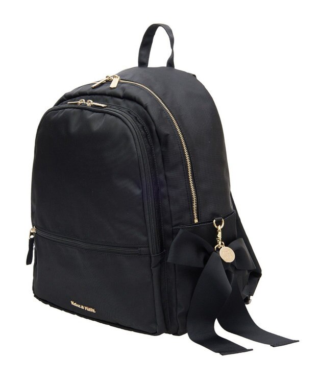 Maison de FLEUR 撥水加工ポケットリボンリュック Black