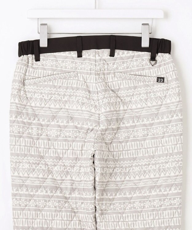 23区GOLF 【MEN】ノルディック柄 キルティング パンツ ライトグレー系5