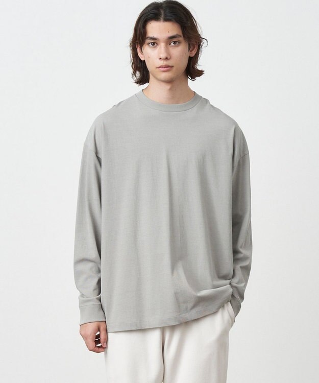 ATON FRESCA PLATE | オーバーサイズ L/S Tシャツ - UNISEX GRAY