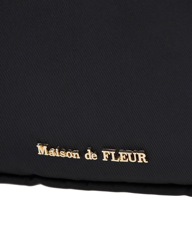 Maison de FLEUR 撥水加工ポケットリボンリュック Black