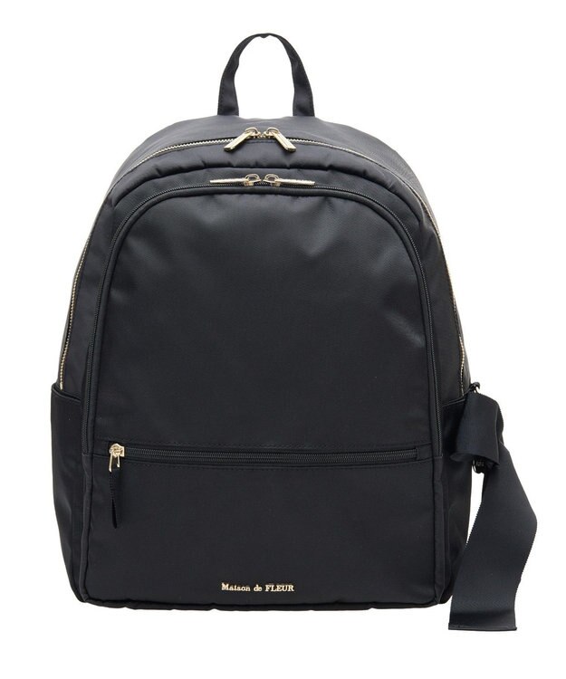 Maison de FLEUR 撥水加工ポケットリボンリュック Black