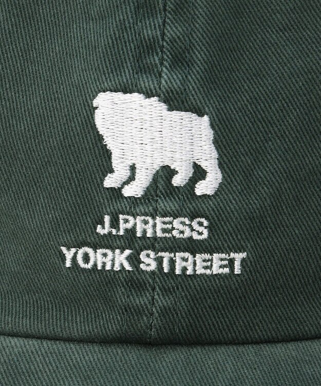 J.PRESS YORK STREET 【UNISEX】ピグメント ロゴキャップ ダークグリーン系