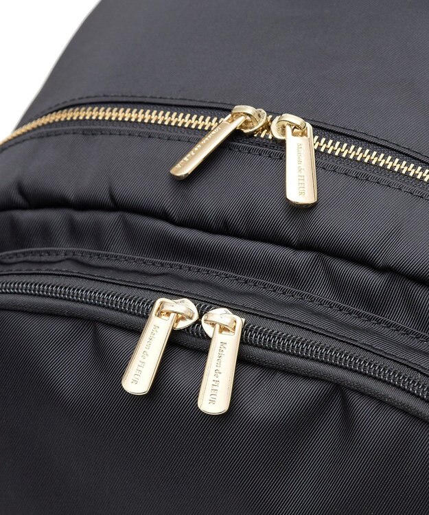 Maison de FLEUR 撥水加工ポケットリボンリュック Black