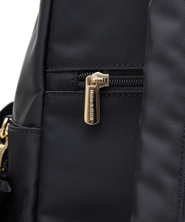 Maison de FLEUR 撥水加工ポケットリボンリュック Black