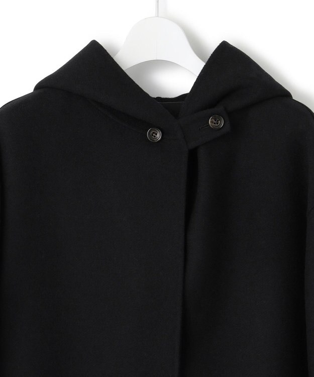 23区 S 【滝沢眞規子さん着用/VERY掲載】MANTECOPureリバー フード ロングコート ブラック系