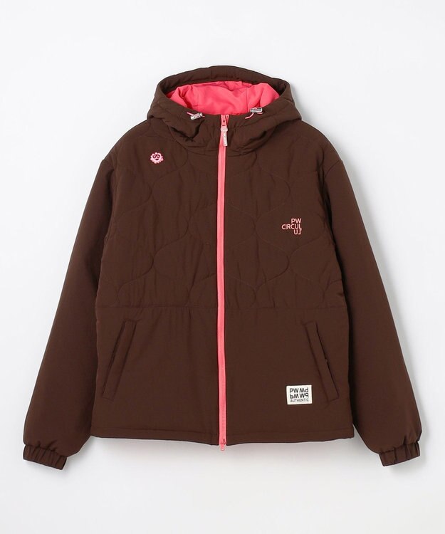 PW CIRCULUS 【撥水加工 / ストレッチ】【WOMEN】キルティング中綿ブルゾン ゴルフウェア レディース ダークブラウン系