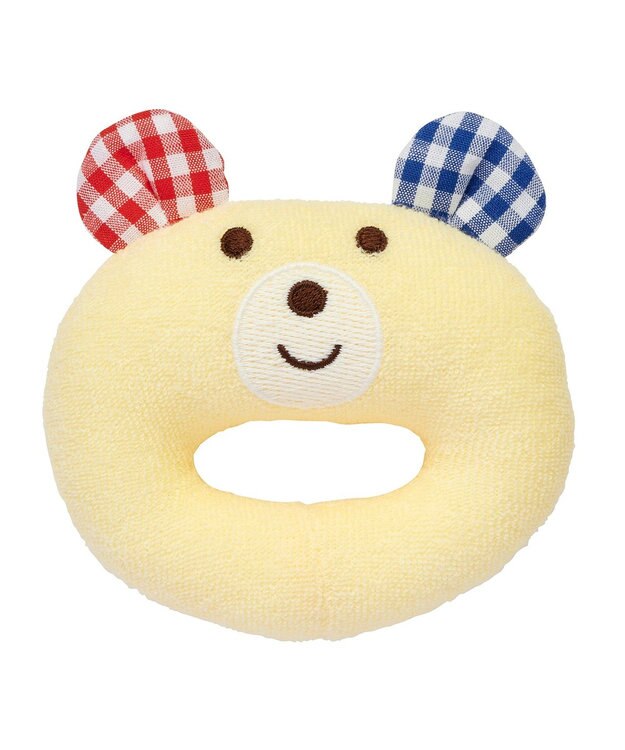 MIKI HOUSE HOT BISCUITS ガーゼバスタオル＆ラトルギフトセット【BOX付き】 白