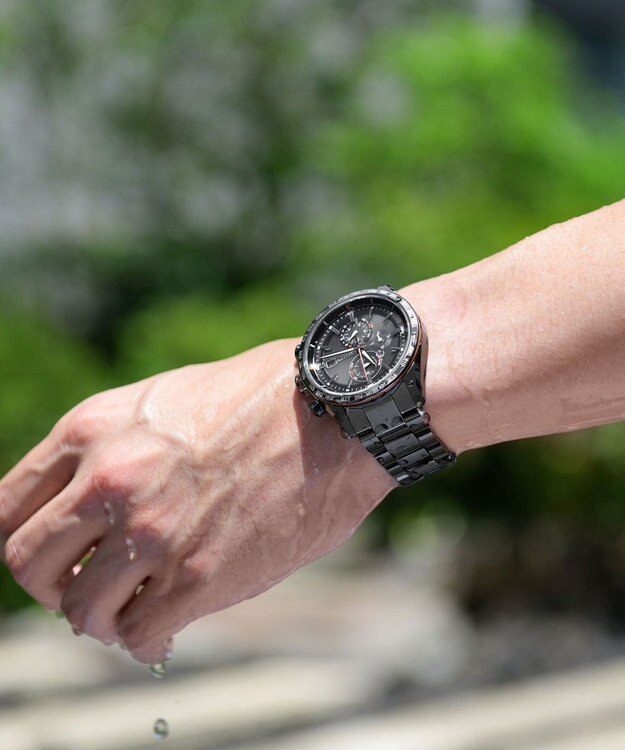 CITIZEN 【ATTESA ACT Line】ブラックボディに映えるオレンジのアクセントカラーが人気モデル AT8185-62E ブラック