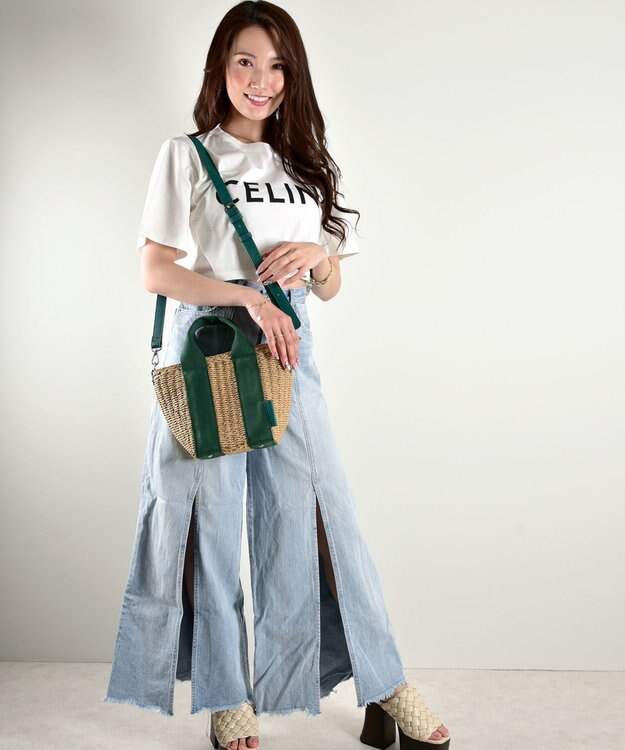 LA BAGAGERIE 【maison vert】【ペーパー素材使用】2WAYかごバッグ グリーン