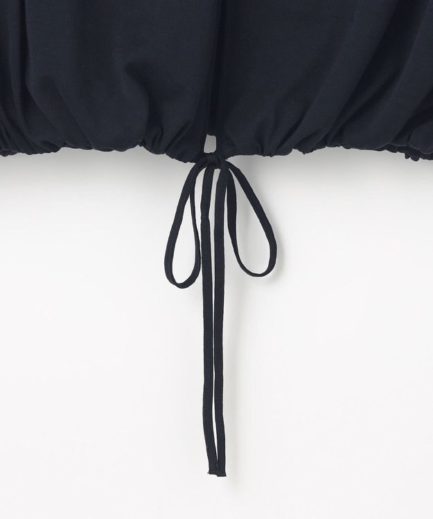 23区 【SLOW/一部店舗限定】ファインゲージ ギャザー Tシャツ ネイビー系