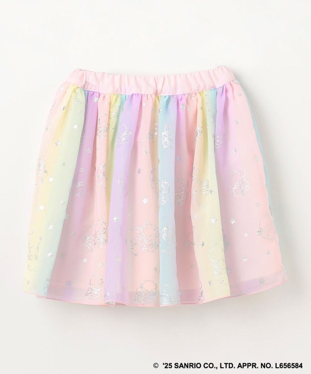 ANY KIDS 【any FAM× リトルツインスターズ 】キキ＆ララ シフォンスカート ピンク