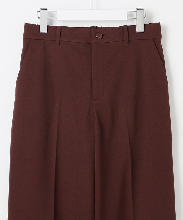 自由区 L 【19号サイズまで展開・カタログ掲載】TRギャバ裏起毛ワイド パンツ ボルドー