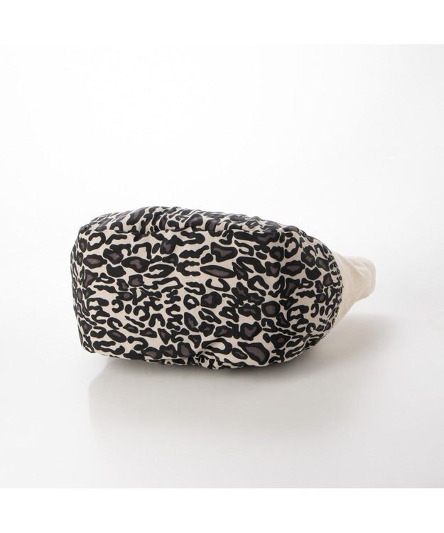 UNBILLION cachecache 製品洗いキャンバス×ナイロントートS レオパードアイボリー