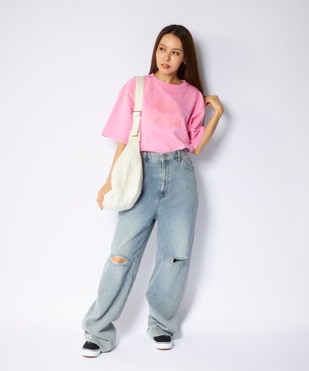 OP／FILA 【Kappa】スウェットTシャツ セットアップトップス ピンク