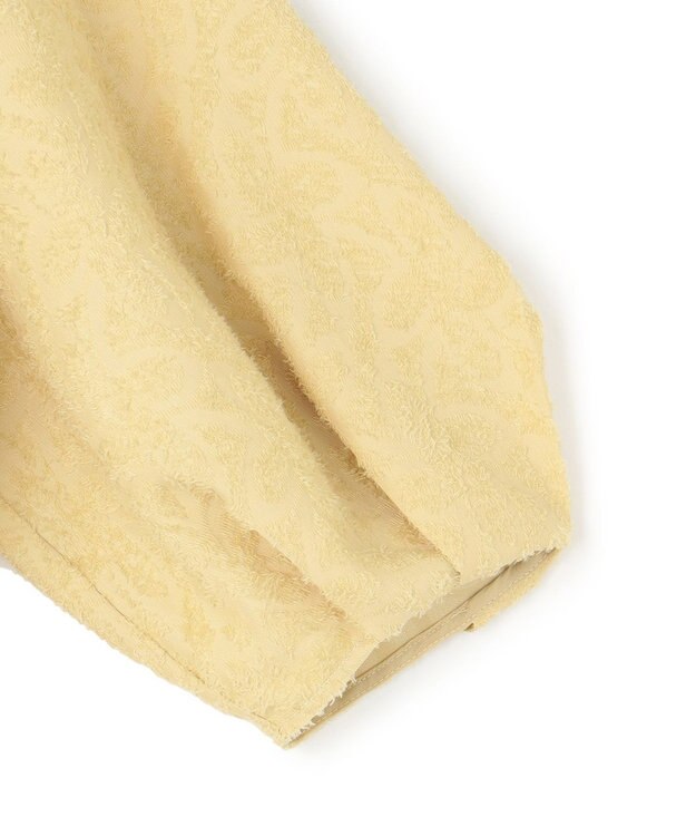 UNFILO L カットジャガードブラウス ライトイエロー