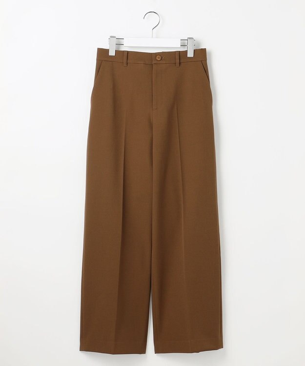 自由区 L 【19号サイズまで展開・カタログ掲載】TRギャバ裏起毛ワイド パンツ キャメル