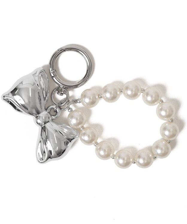 WEGO リボンフープキーホルダー シルバー