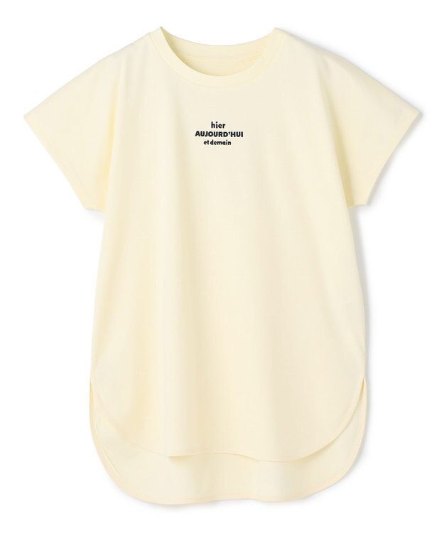 UNFILO BEAUTY FORM-T cotton ロゴ フレンチスリーブ Tシャツ クリーム
