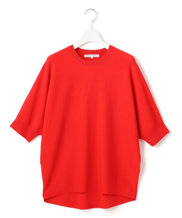 23区 S 【洗える】レーヨンポリエステルストレッチ ドルマン ニット オレンジ系