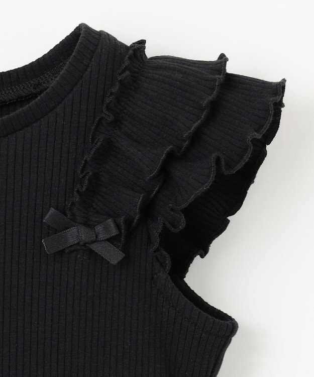 ANY KIDS ドッキング チェック柄 ワンピース モノトーン系