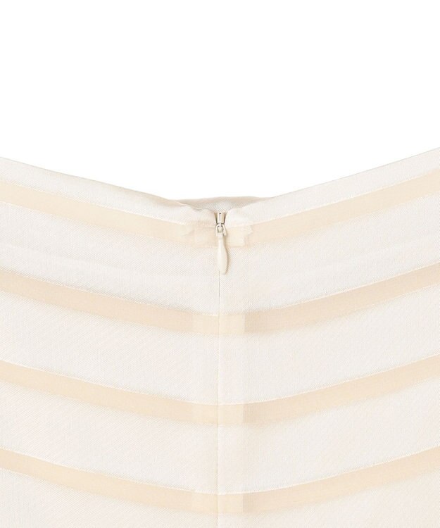 BEIGE， HAUYNITE / ボーダーシアー ボートネックブラウス Ecru