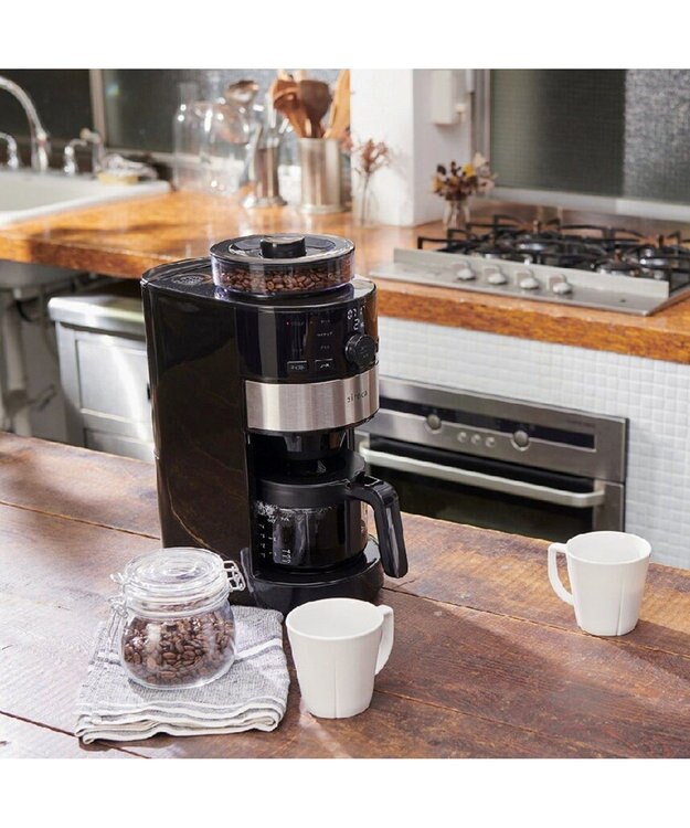 YAMATO テーブル＆キッチン 【siroca】コーン式全自動コーヒーメーカー  ブラック  SC-C112 ブラック