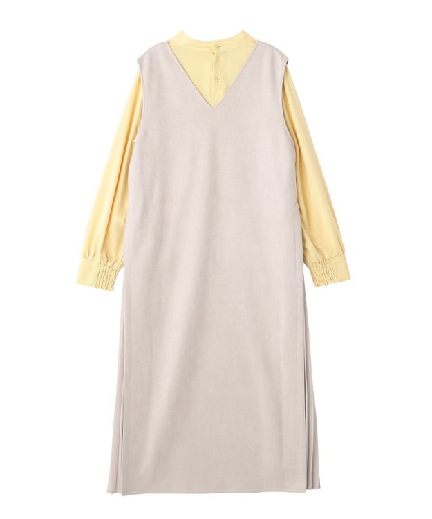 YECCA VECCA 【2点SET】ブラウスセットプリーツMIXジャンスカ Light Gray