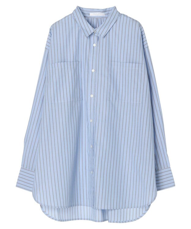 Green Parks 胸元ポケットイージーケアストライプシャツ Multi