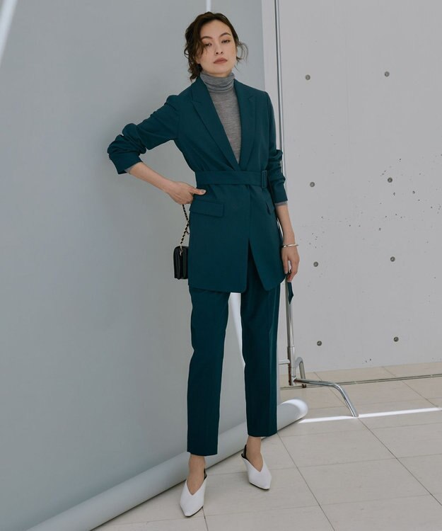 ICB 【洗える】シアーウール タートルニット ライトグレー系