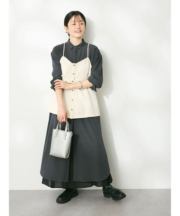 CRAFT STANDARD BOUTIQUE デニム２ＷＡＹキャミビスチェ Natural