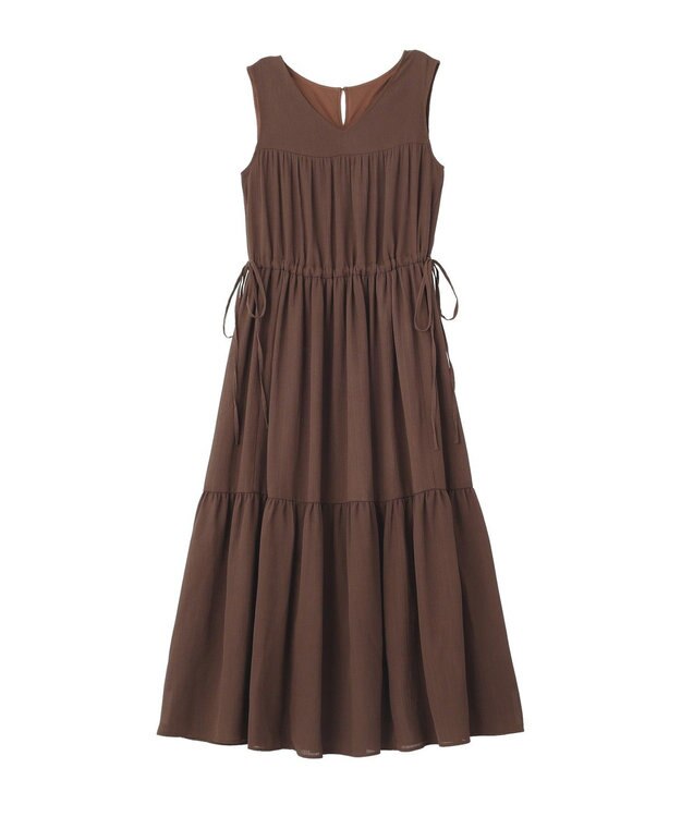 earth music&ecology アソートティアードワンピース Brown
