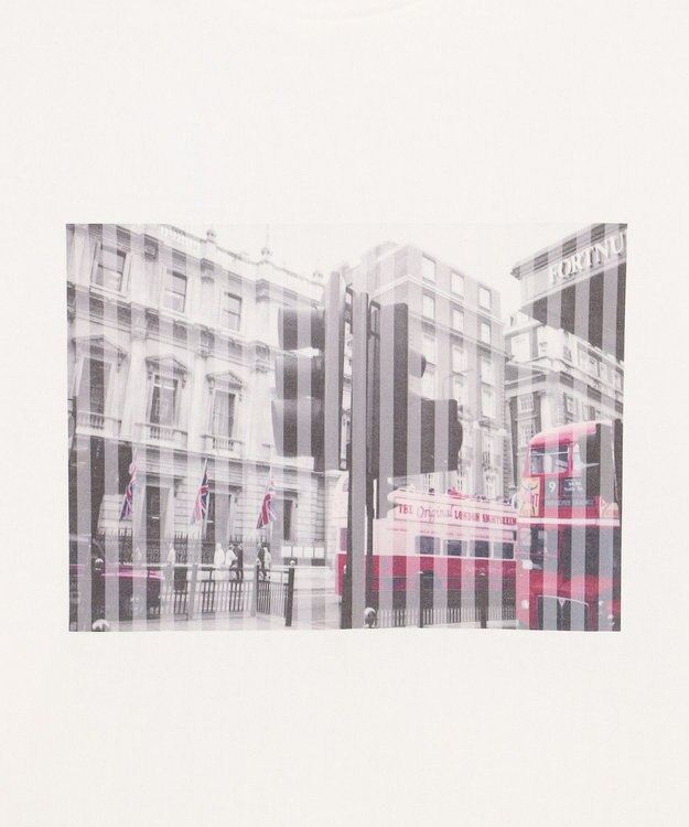 ICB 【30th ANNIVERSARY】 LONDONフォトプリント ロングスリーブTシャツ オフホワイト