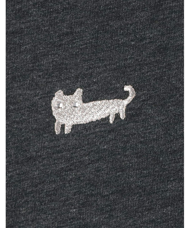 tsumori chisato SLEEP ツモリチサト ワンピース 綿混ベア天竺素材(本体) 1分袖 半袖 ロング丈 レディース UNT125/ワコール ブラック