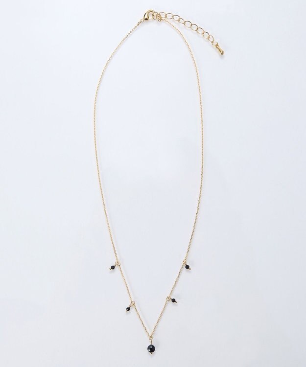 Phoebe <オンワード限定セット>カラージェムステーションワンポイントネックレス×2ラインテクスチャーワイドカフバングル ゴールド