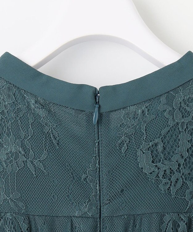 ANY SIS 【洗える】レーシーケープ ドレス ダスティグリーン