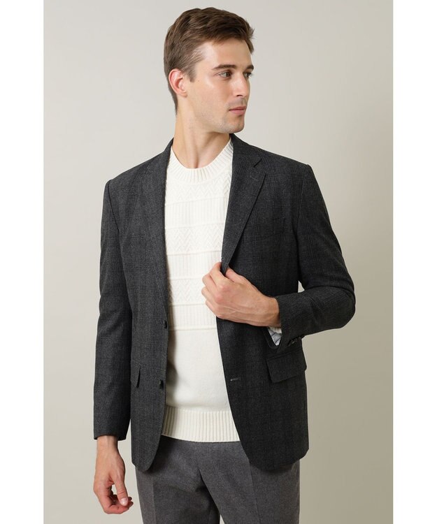 DAKS ウールストレッチジャケット グレー