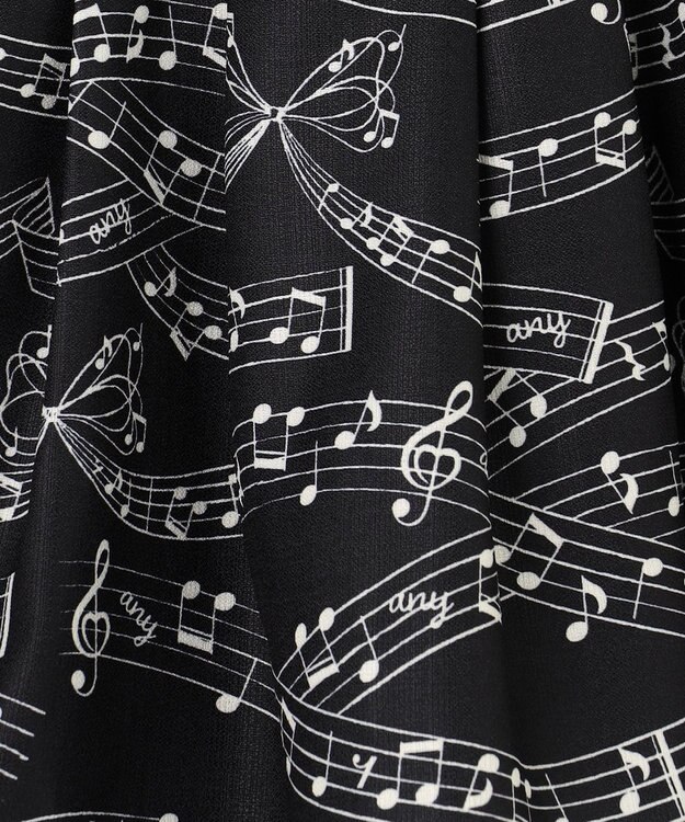 ANY KIDS メロディスカート ブラック×音符