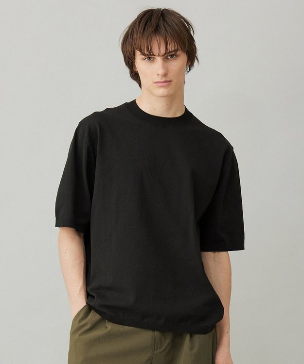 UNFILO MENS 【メンズノンノWEB掲載】スゴ機能美 ニット クルーネック ダークカーキ