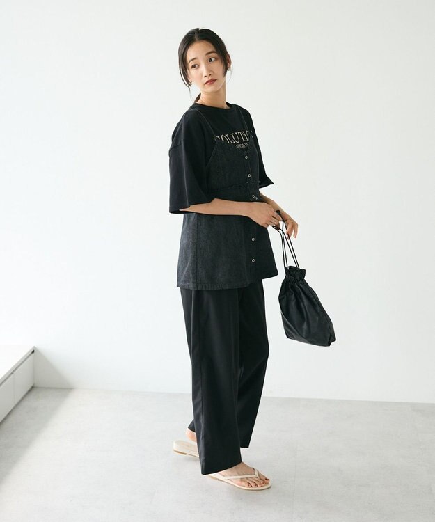 CRAFT STANDARD BOUTIQUE デニム２ＷＡＹキャミビスチェ Black