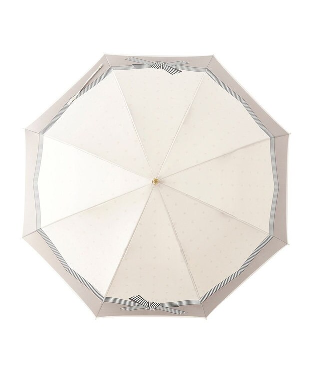 MOONBAT 【耐風】LANVIN en Bleu 長傘 サテンプリントリボン ベージュ