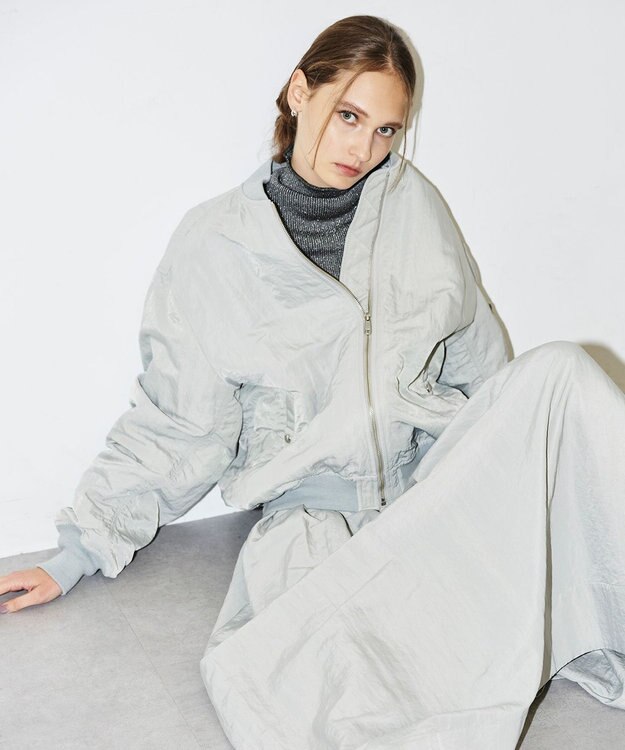 uncrave ヴィンテージタフタ MA-1 ライトグレー