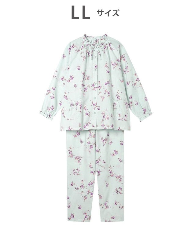 WACOAL ワコール_リラックス＆スリープ パジャマ 長袖 長ズボン 綿100%(本体) レディース KDX510 /ワコール メロン