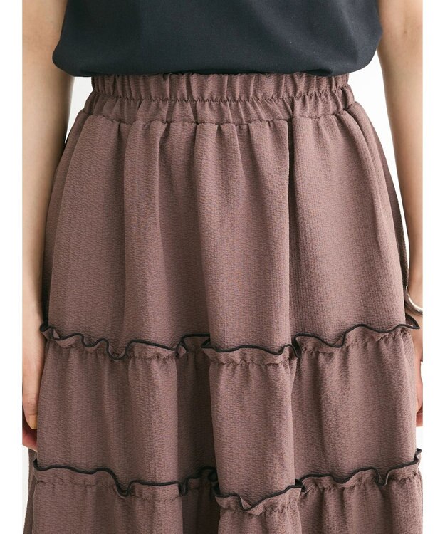 Green Parks ・SUGAR SPOON メローティアードスカート Mocha