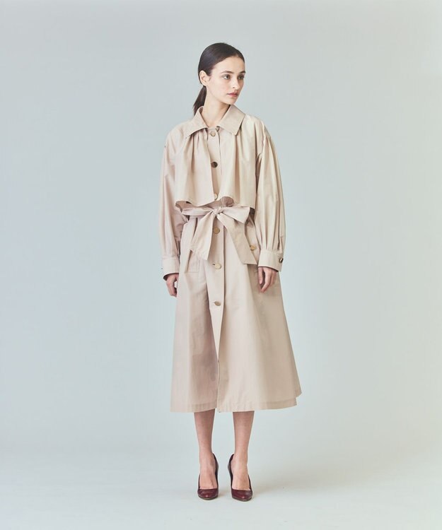 GRACE CONTINENTAL タッサードレスコート ベージュ