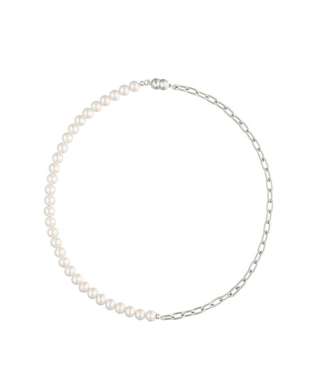 NAVE 【AFFECT】パール＆チェーンネックレス小 シルバー系