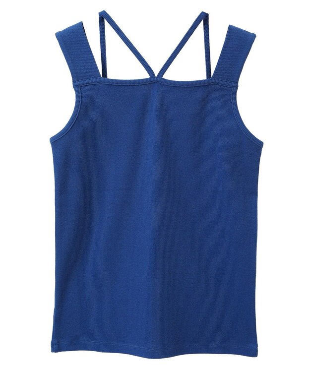 earth music&ecology レイヤードカットタンクトップ Blue